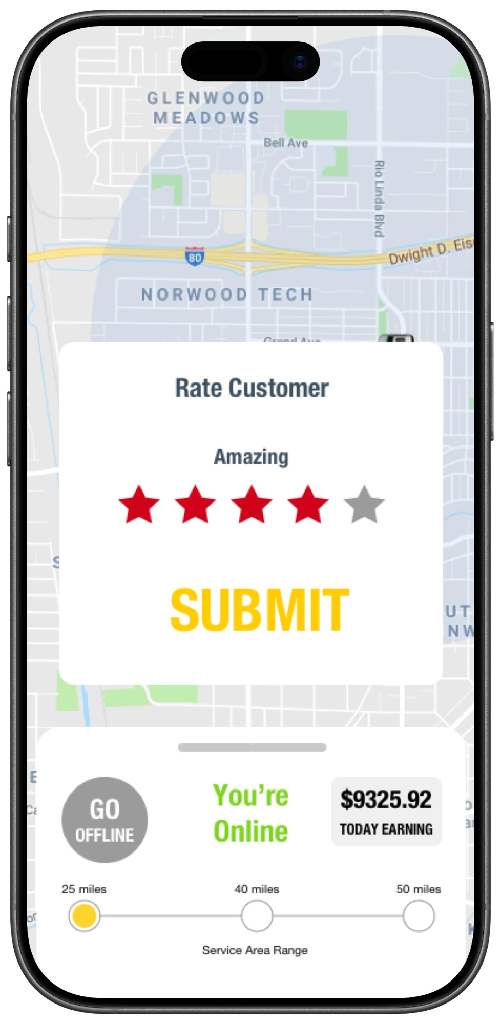 Rate customer
