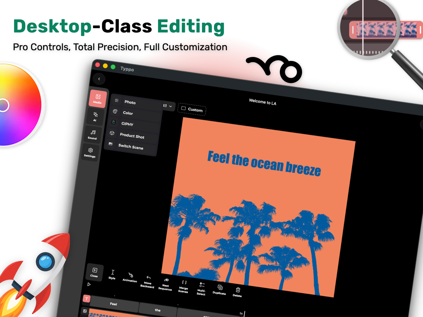 Desktop-class editing
