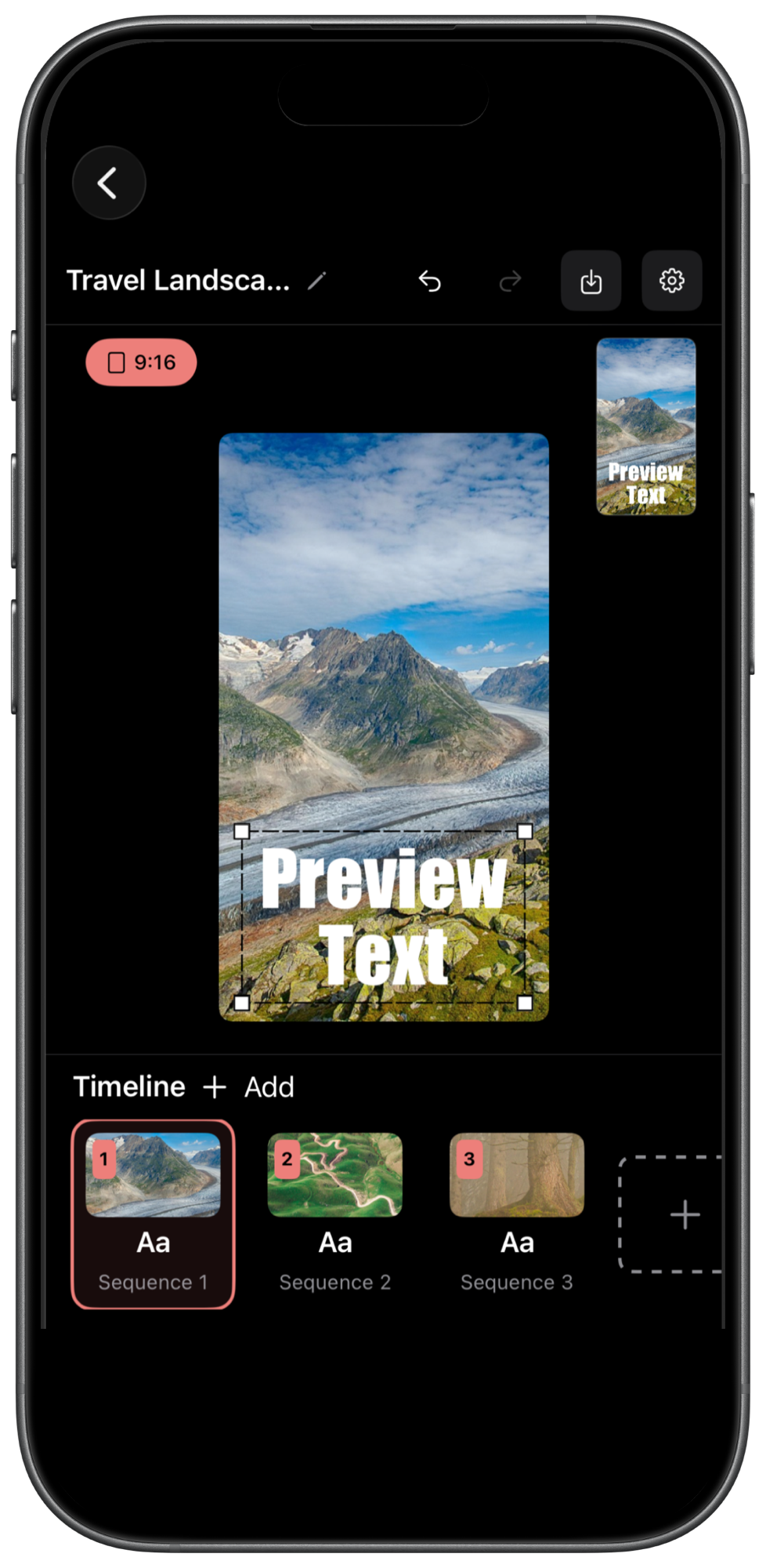 The same editor on iPhone